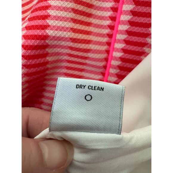 Per Se by Carlisle Skirt Womens 10 Neon Pink White Pencil Cotton Stretch Career - Picture 6 of 11